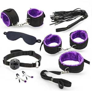 Sex Toys For Women Men Porno Sex Handcuffs Nipple Clamps Whip Mouth Gag Sex Mask BDSM Bondage Set Sexy Lingerie Toys for Adults